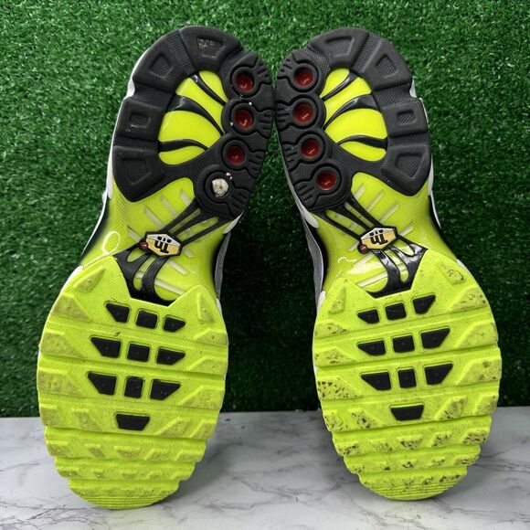 Nike Air Max Plus GS Reflective Logo‎ White Volt Shoes 7Y Women's 8.5 Sneakers - Picture 8 of 10